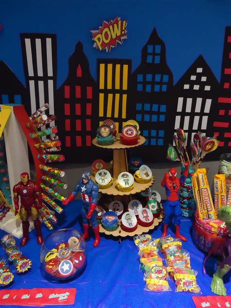 Mesa de Dulces Super Heroes Mesa de dulces, Fiesta