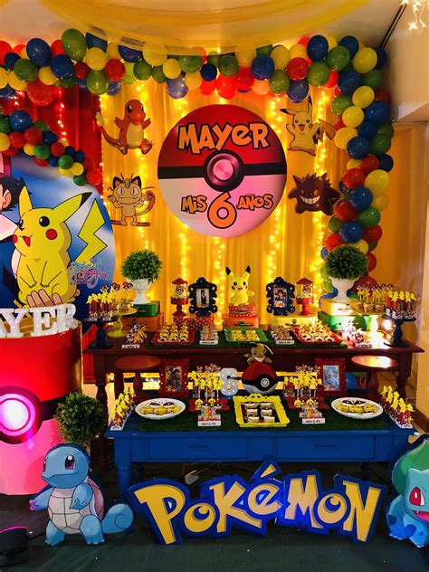 decoracion de pokemon para cumpleaños