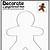 decorate a gingerbread man printable