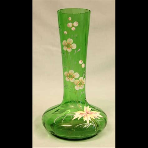 Decorated Green Vase