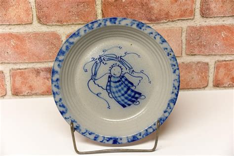 Decorated Stoneware Plate