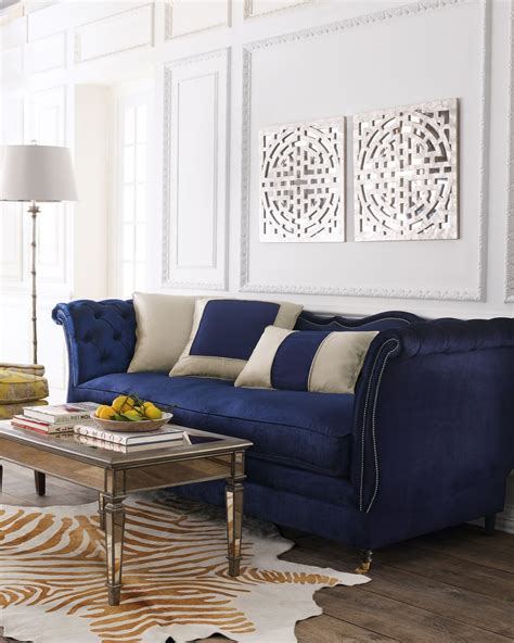 Decorating Around A Navy Blue Sofa TheGouchereye