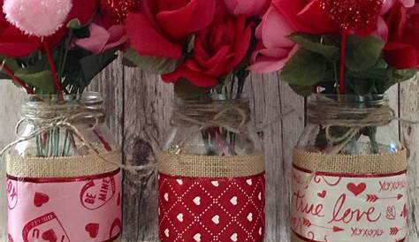 Decorating Mason Jars For Valentine's Day Valentine Jar With Marbled Paint Easy