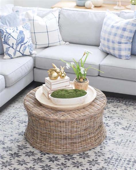 Decorating A Coffee Table For Spring