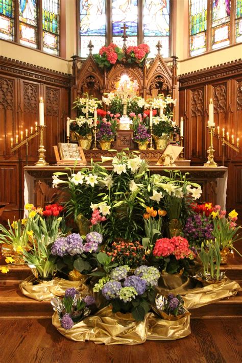 Decorating Altar For Easter