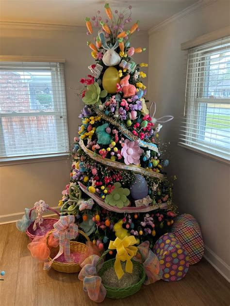 Decorating Christmas Tree For Easter