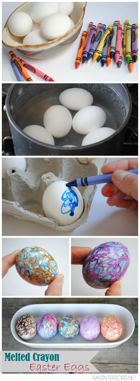 Decorating Easter Eggs With Melted Crayons
