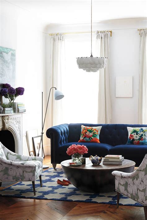 Decorating Ideas For A Blue Sofa