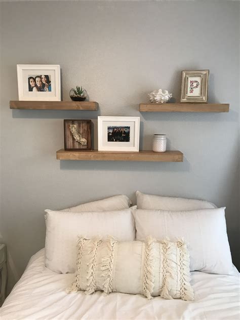 Decorating Shelves Above Bed