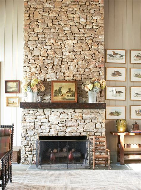 Decorating Stone Fireplace Mantel