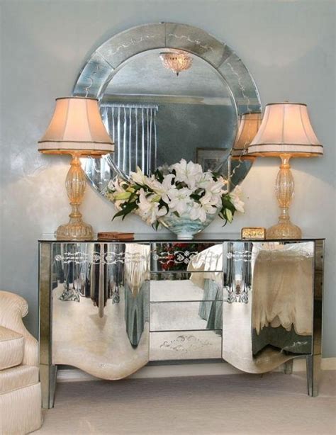 decorating with mirrored furniture