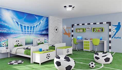 Decoration Chambre Garcon Foot Sport Soccer Idee Deco Enfant,