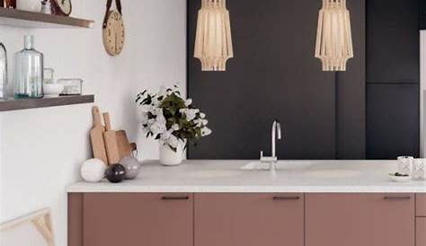 Cuisine modernisée en "gris et rose" Home & Color