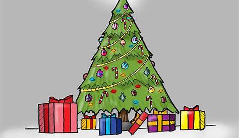 Decoration For Christmas Tree Drawing Coloring Page