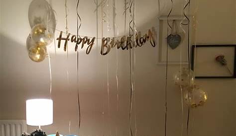 Birthday decoration idea for my husband Black, gold and