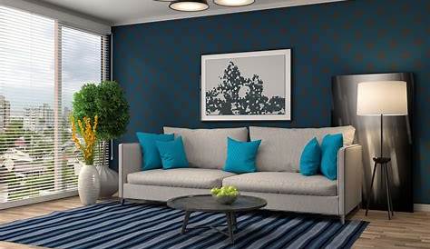 Décoration salon bleu turquoise Design en image