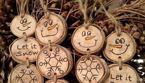 Bricolage Noël en rondelles de bois 15+ idées écolos