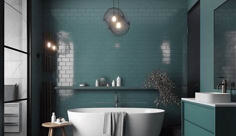 Tendance Wc, bleu canard, bois lumineux Déco salle de