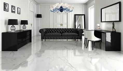 Decoration Salon Sol Marbre SALON EN CARRELAGE ASPECT MARBRE BLANC Marble Flooring