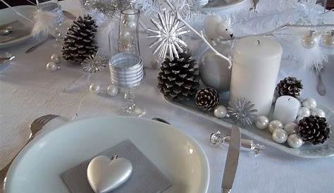 Decoration Table De Noel Blanc Et Argent Une Confettis Ribambelles