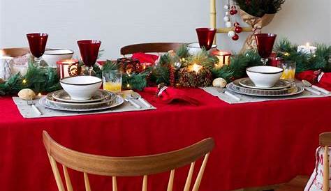 Decoration Table Noel Avec Nappe Rouge 1001 + Variantes Ingénieuses De La Déco De Pour Noël