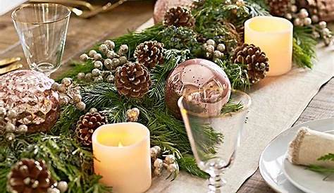 Decoration Table Noel Naturel Sapin Deco Nature —