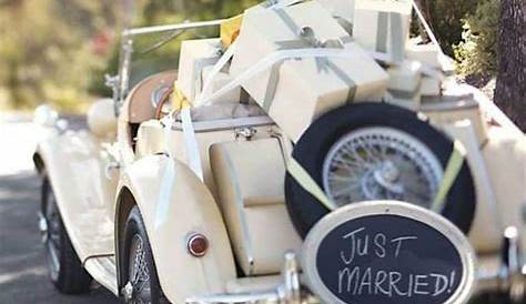 Décoration voiture mariage en 50 idées chic pour enjoliver