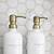 decorative shampoo and conditioner bottles