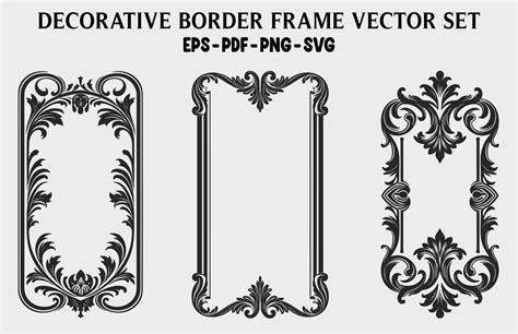 Download decorative-pattern-photo-frame-set-296 SVG