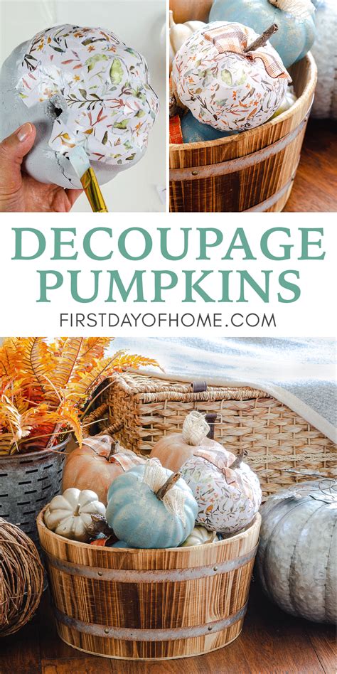 Decoupage Dollar Tree Pumpkins