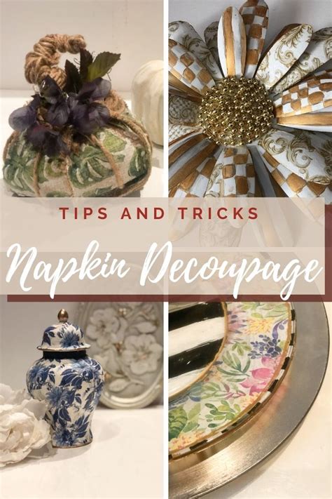 decoupage napkin technique