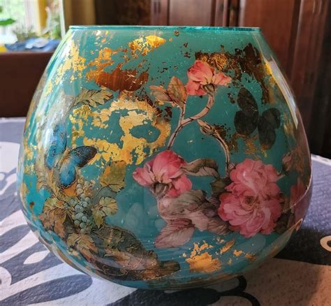 decoupage on glass examples