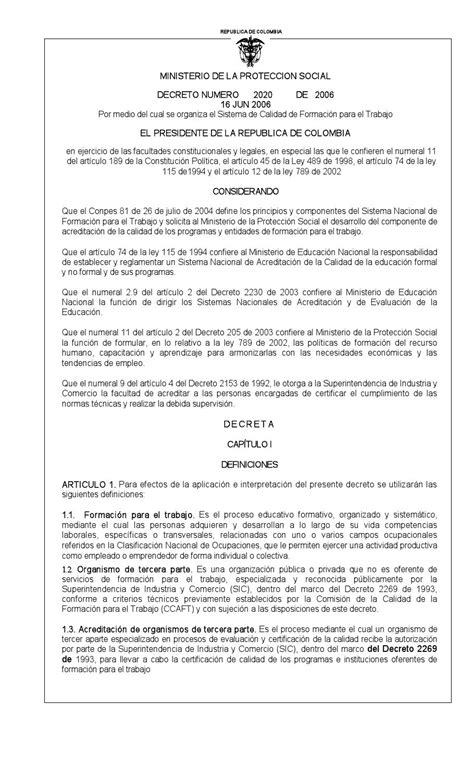 decreto 065 de 2020 colombia