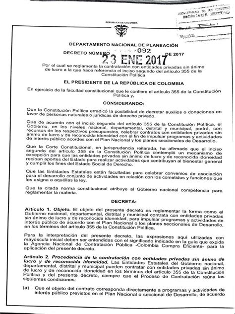 decreto 092 de 2017