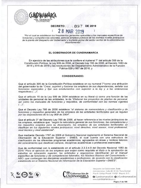 decreto 097 de 2019 cundinamarca