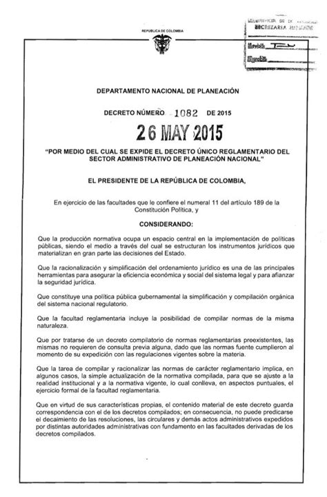 decreto 1082 de 2015 actualizado 2021