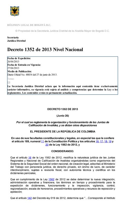 decreto 1352 de 2014