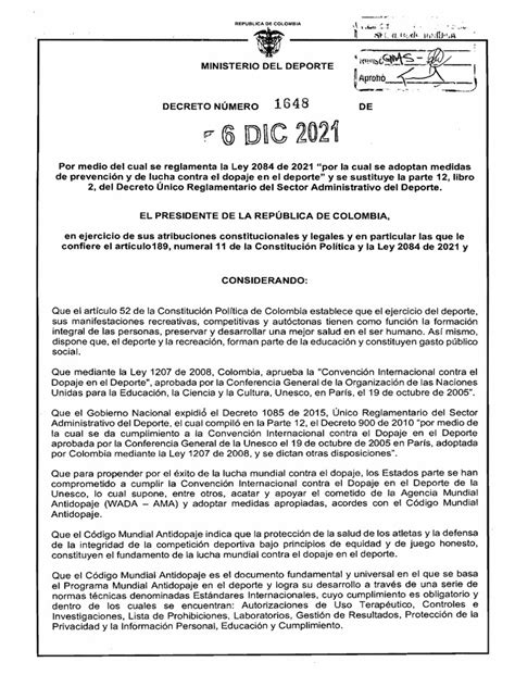 decreto 1648 de 2021
