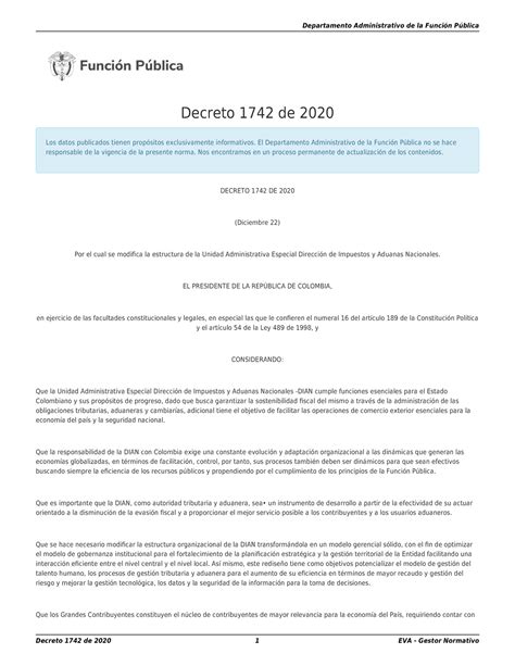decreto 1742 de 2020 senado