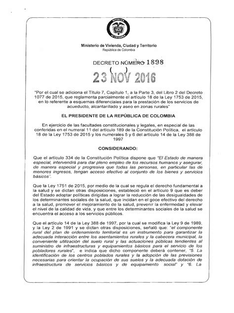 decreto 1898 de 2016 pdf