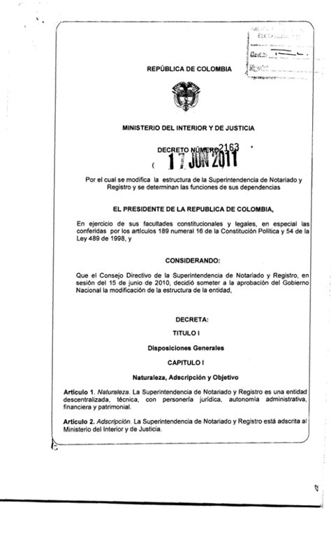 decreto 2163 de 2011