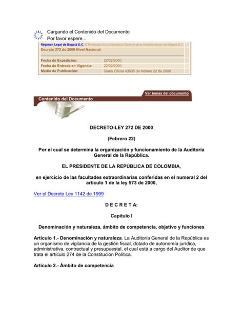 decreto 272 de 2004