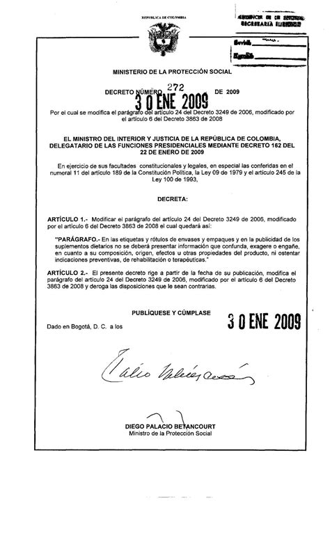 decreto 272 de 2015