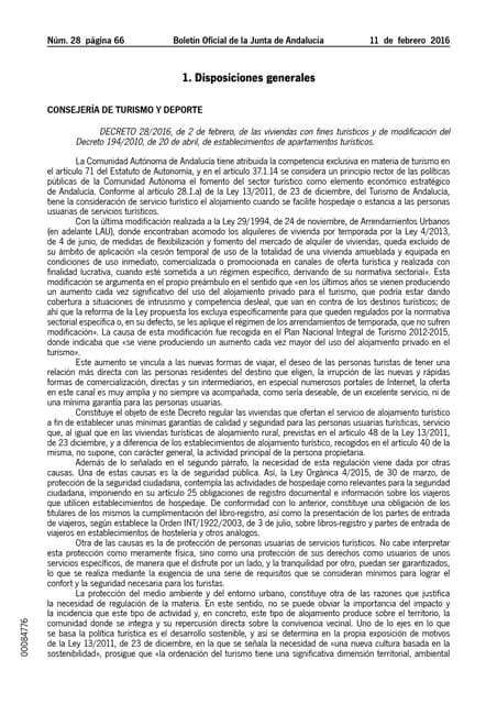 decreto 28/2016 de 2 de febrero boe