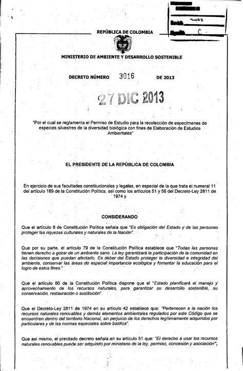 decreto 3016 de 2013