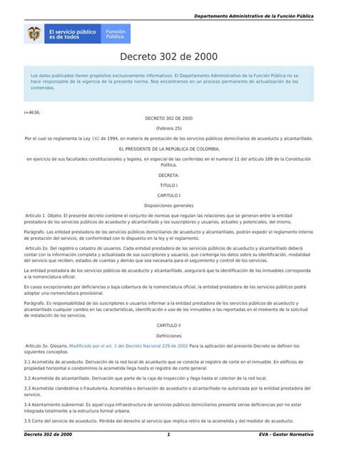 decreto 302 de 2000 pdf