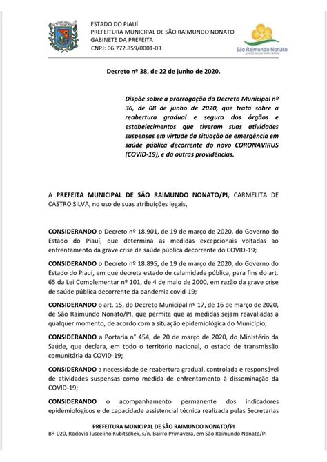 decreto 38/2020 de 11 de junho