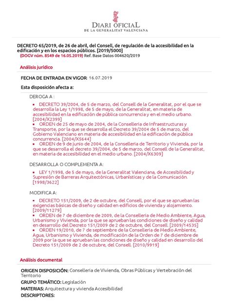 decreto 65/2019 de 26 de abril