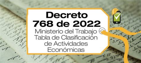 decreto 768 de 2022 excel