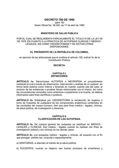 decreto 786 de 1990